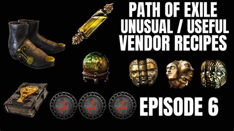 Path of Exile Useful & Unusual Vendor Recipes - PoE Sanctum League 3.20 - Episode 6 POE - YouTube