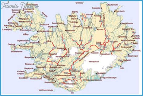 Iceland Map Tourist Attractions - TravelsFinders.Com