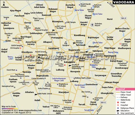 Vadodara City Map