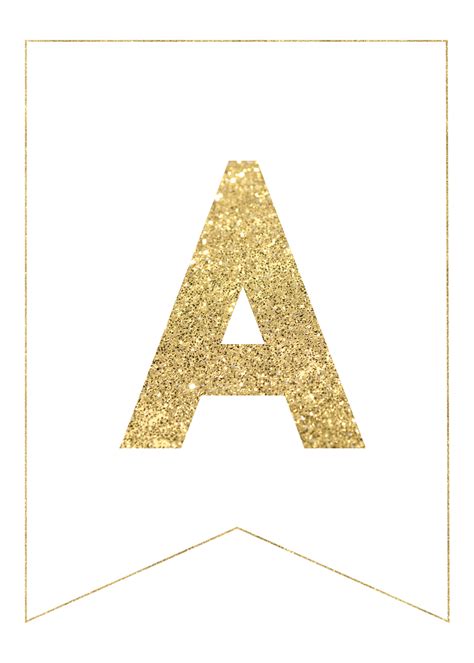 Gold Free Printable Banner Letters | Paper Trail Design