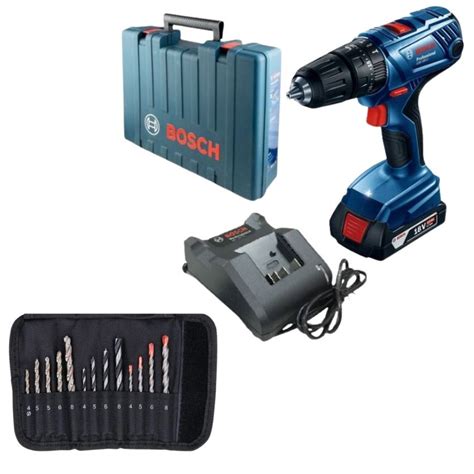 Bosch - Cordless Combo Drill Kit 18V & 13 Pce Drill Bit Assortment Set ...