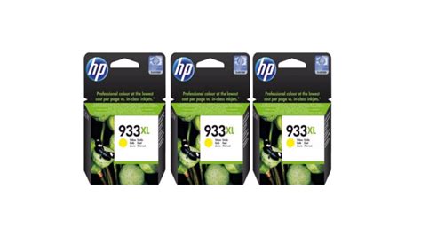 HP 933XL High Yield Original Ink Cartridge (Yellow) set of 3 | Wis Ink ...