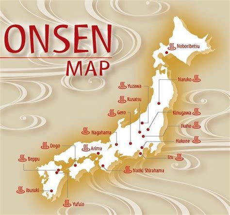 Map of Japan with Onsen Destinations