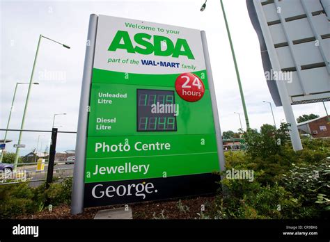 ASDA Petrol Station Signs with prices for fuel Stock Photo: 48764554 - Alamy