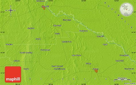 Physical Map of Sandhills Lake