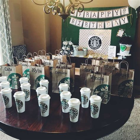 Starbucks Birthday Party Ideas | Photo 2 of 18 | Starbucks birthday ...