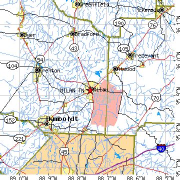 Milan, Tennessee (TN) ~ population data, races, housing & economy