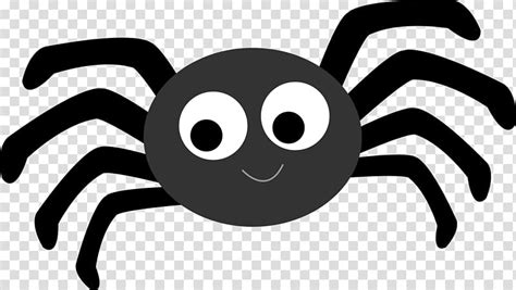 Round black and white illustration, Spider Cartoon Animation , Cute Cartoon Spiders transparent ...