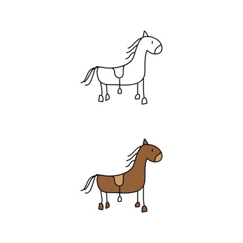 300+ Stick Figure Horse Stock Illustrations, Royalty-Free Vector ...