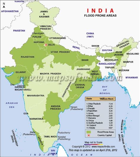 Flood Prone Areas In India Map