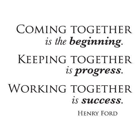 Coming Keeping Working Together Wall Quotes™ Decal | WallQuotes.com