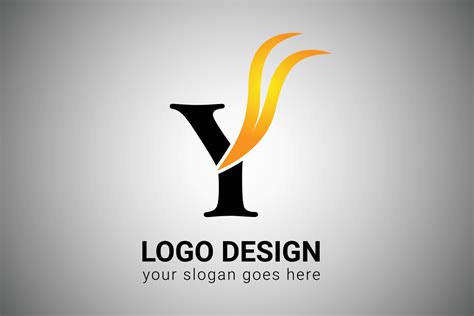 letra y logotipo design com asa minimalista elegante amarelo e laranja ...