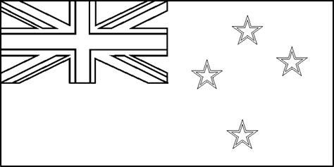 New Zealand flag coloring picture