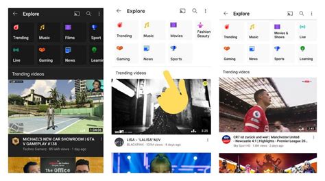 YouTube is rolling out new explore tiles to more users on Android