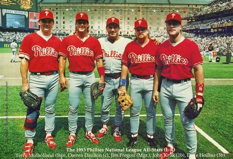 1993 Phillies All Stars: Terry Mulholland, Darren Daulton, Jim Fergosi, John Kruk and Dave ...