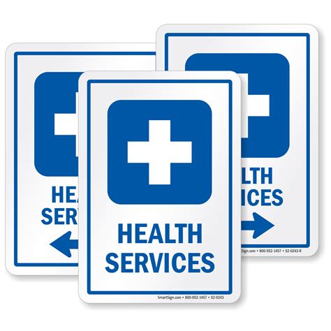 Health Services Medical Facility Sign, First-Aid Symbol, SKU: S2-0243