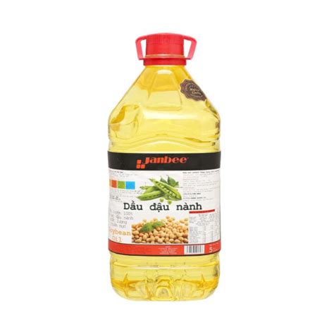 Janbee Refined Soybean Oil Cooking Pure, Bottle 5 liter