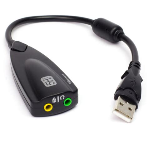 USB Audio Input/Output Dongle black