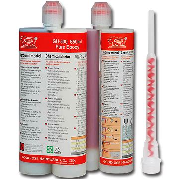 Taiwan PURE EPOXY GU-500, concrete bonding adhesive, anchor chemical ...