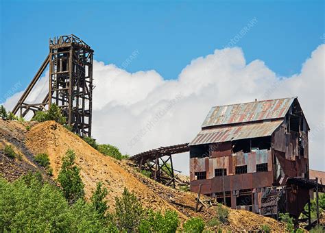 Historic Battle Mountain Gold Mine Victor Colorado - Stock Image - C036/2975 - Science Photo Library