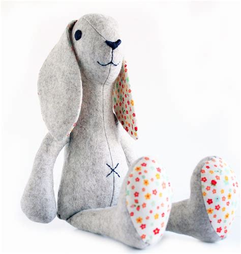 Animal Sewing Patterns Bunny Rabbit Sewing Pattern Stuffed Toy Sewing ...