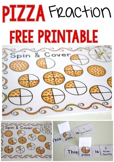 Free Pizza Fraction Printable Activities: Equivalent Fractions | Homeschool math, Math classroom ...