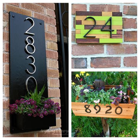 12 DIY House Number Projects- Homemade Decor- A Cultivated Nest