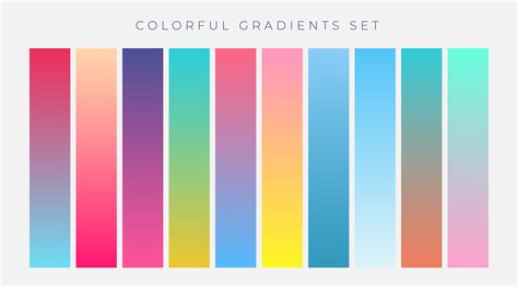colorful set of vibrant gradients - Download Free Vector Art, Stock ...