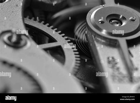 Steampunk mechanical cogs gears wheels Black and White Stock Photos & Images - Alamy