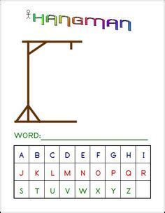 Hangman Game - PDF file/printables | Charts | Pinterest