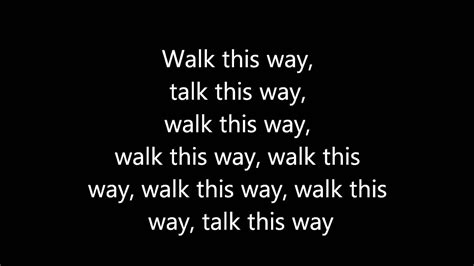 Aerosmith Walk This Way Lyrics - YouTube