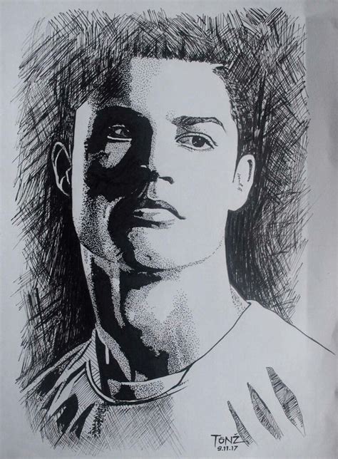 Cristiano Ronaldo. Pencil sketch. | Celebrity drawings, Portrait sketches, Pencil drawings