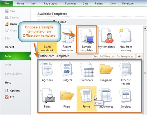 Excel Template 2010 Collection