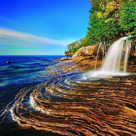 Lake superior | Michigan waterfalls, Waterfall, Lake superior