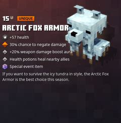 Minecraft Dungeons:Arctic Fox Armor – Minecraft Wiki