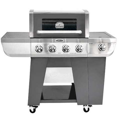 Cuisinart Deluxe Four-Burner Propane Gas Grill with Side Burner - Walmart.com