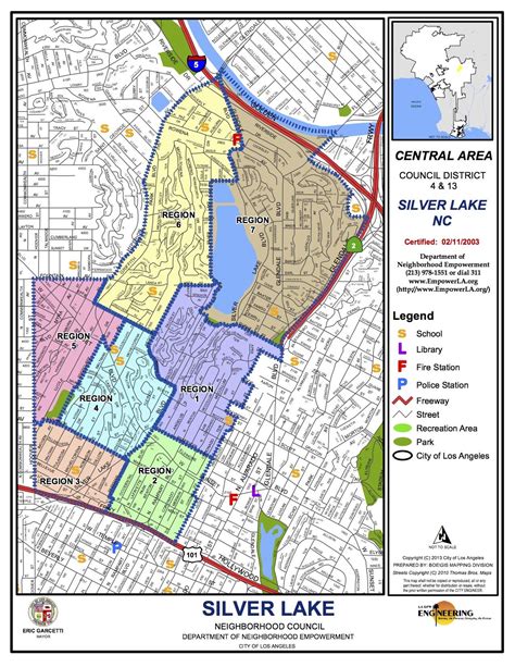 Silver lake california map - Silver lake Los Angeles map (California - USA)