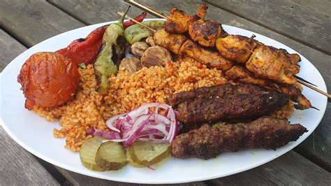 Mix grill platter with bulgur turkish cuisine restaurant style - by life and cooking - YouTube