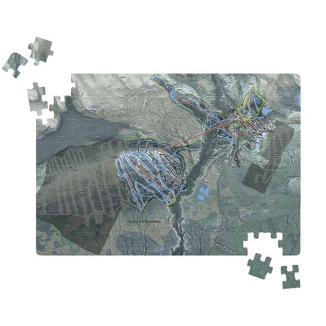 Lutsen Mountains Minnesota Ski Trail Map Puzzles | Lutsen mountains ...