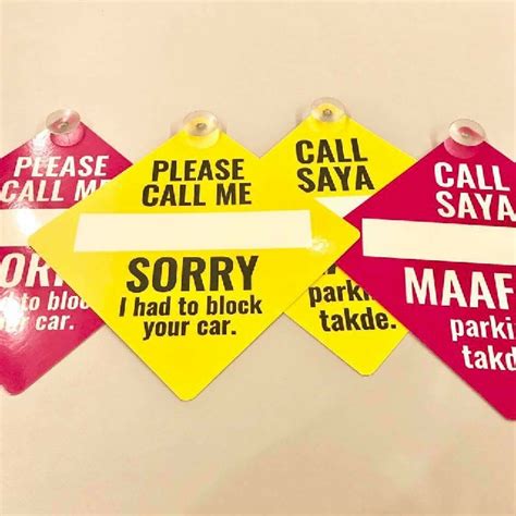 Double Parking Sign w/ Numbers Display, Auto Accessories on Carousell