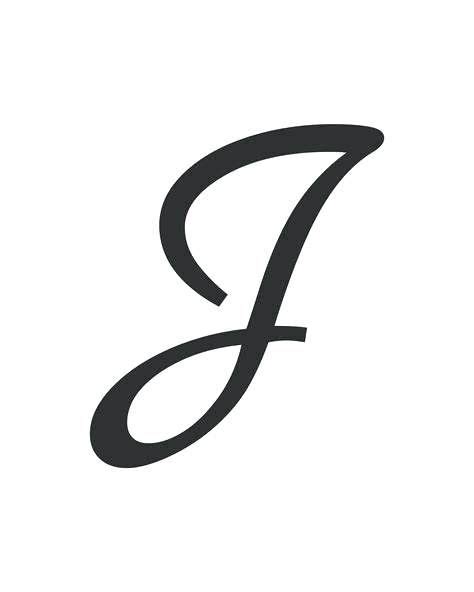 Calligraphy Alphabet Fancy Cursive J Capital - pic-flab