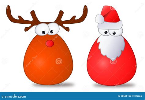 Santa & Rudolph Cartoon Stock Photos - Image: 20526193