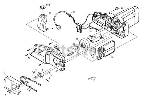 mcculloch 14 electric chainsaw diagram