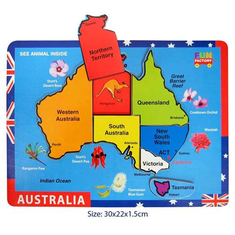 Australia Map - Raised Puzzle - Wild Woodland Toys | Australia map, Australian maps, Map puzzle