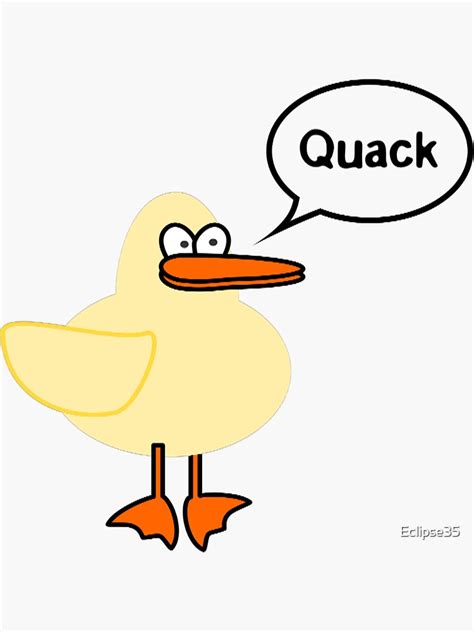 "Duck | Quack" Sticker for Sale by Eclipse35 | Redbubble