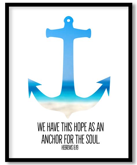 Bible verse anchor wall art print framed art for the soul, wall decor ...