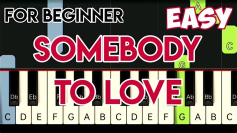 QUEEN - SOMEBODY TO LOVE | SLOW & EASY PIANO TUTORIAL - YouTube