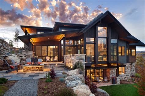 Two story contemporary mountain home designed 2016 | Contemporary mountain home, Dream house ...