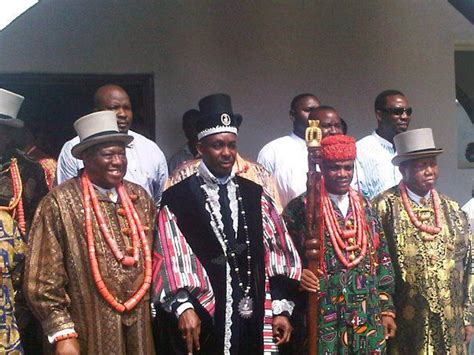 Nigerian President Goodluck Johnathan (an Ijaw man) and his Ijaw people at a ceremony- TRIP DOWN ...