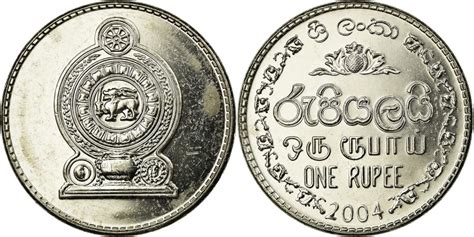 Coin, Sri Lanka, Rupee, 2004, , Nickel Clad Steel, KM:136a | Asian and Middle Eastern Coins